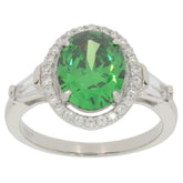 Sterling Silver Semi Mount Ring Setting Oval OV 10x8mm White Topaz Halo - Syzjewelry